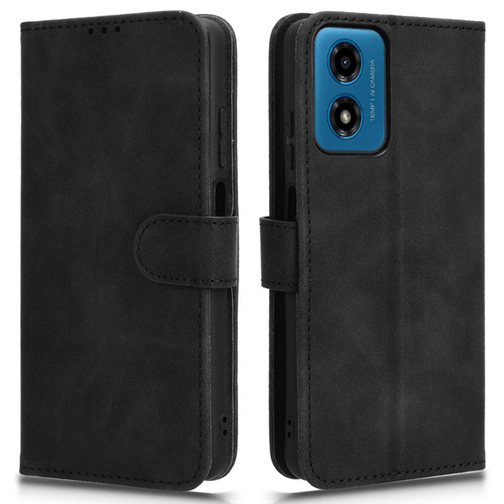 For Motorola Moto E14 4G/G04 4G/G04s 4G/G24 4G Case Skin-Feel PU Leather Flip Phone Cover with Wallet