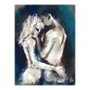 Abstract Couple Kiss Hug Erotic Nude Lovers Embracing Fantasy Sexual Poster Wall Art Pictures Canvas Painting Room Home Decor