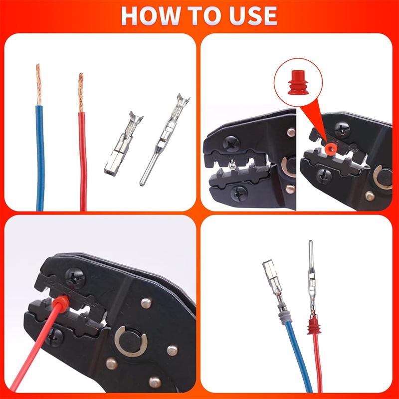 729Pcs Automotive Pin Connectors Kit, 1/1.5/1.8/2.2/2.3/2.8/3.5mm Male&Female Wire Pins, Non Insulated Wire Terminal Pin Kit.