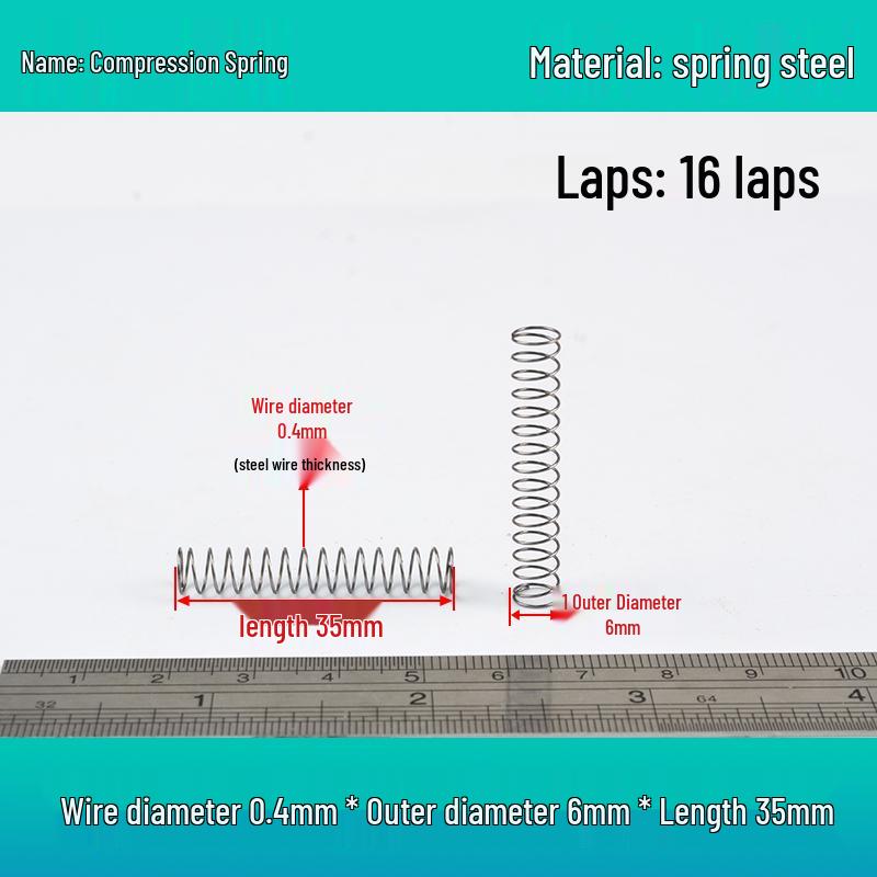 Small Mechanical Compression Spring: 0.4mm Wire, 2-8mm Outer Diameter