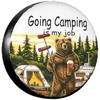 Funny Camping Bear RV Spare Tire Cover Waterproof Trailer Camper Wheel Protector Universal Fit