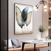 Canvas Painting Abstract Golden Feather Art Oil Painting Prints On Canvas Wall Art Picture For Living Room Home Nordic Decor