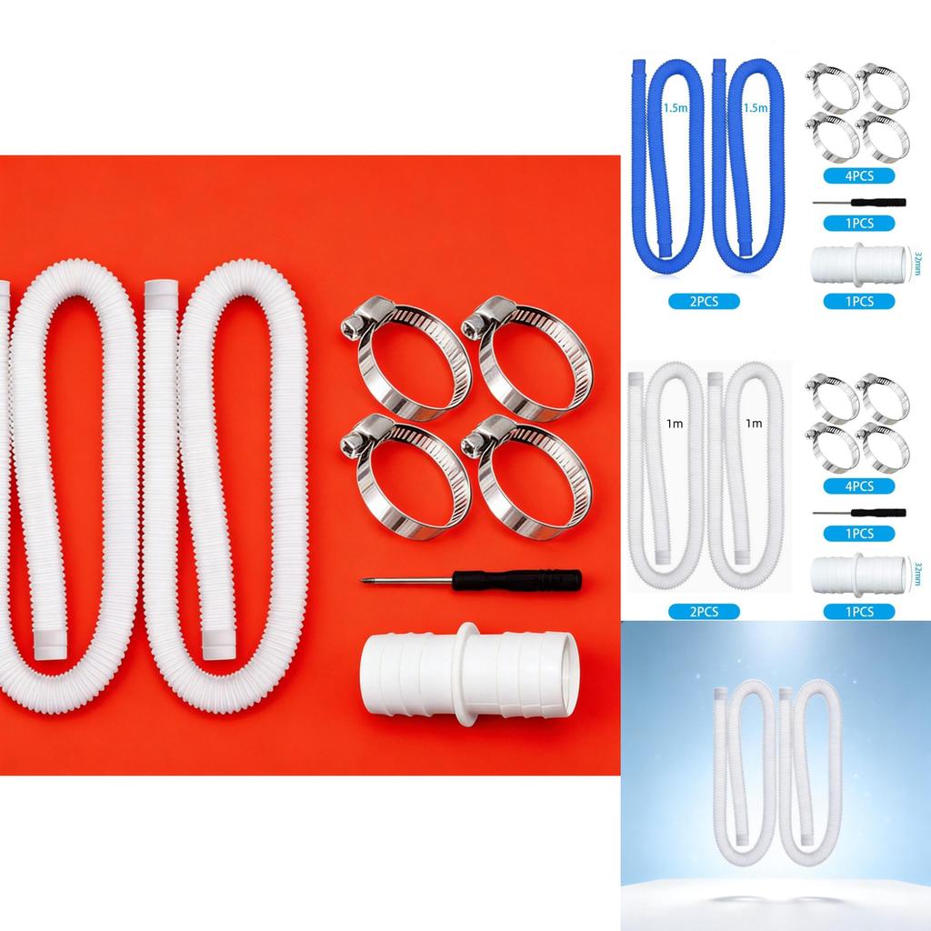 Intex Poolschlauch 32mm PE-Material Ersatzrohr für Poolwasserzirkulation