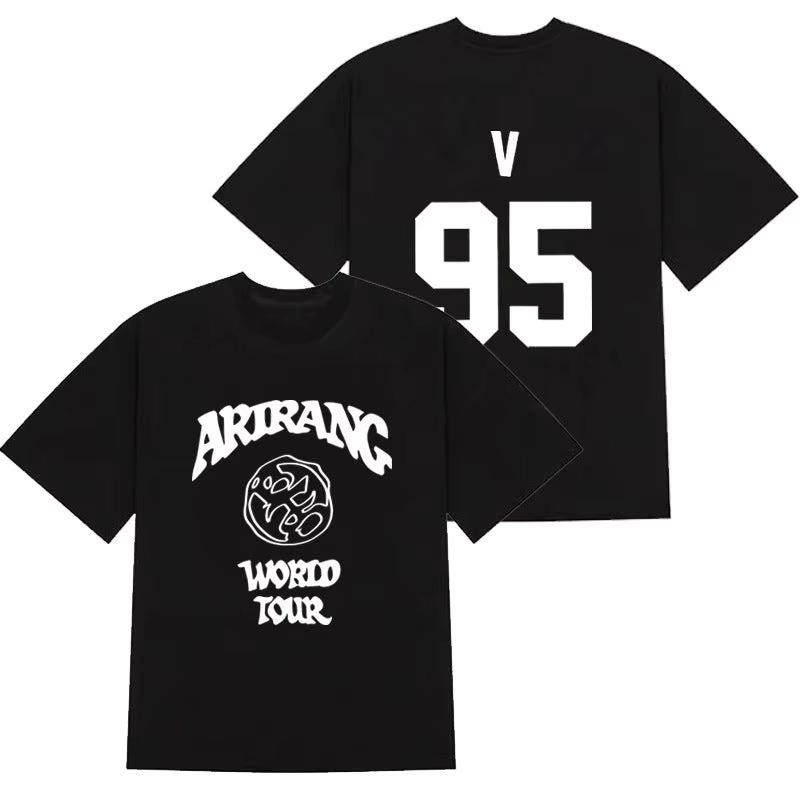 2026 Kpop BTS Arirang T-shirt, Unisex Summer High-quality Pure Cotton Crew Neck Short Sleeve Y2K Streetwear T-Shirt