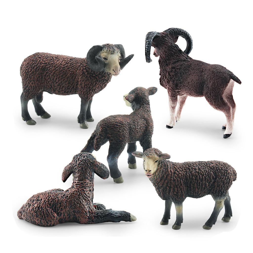 Authentic Black Sheep And Lamb Model Toys For Kids Fun Farm Animal Exploration