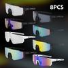 8pcs Lightweight Large Frame Goggles Sports Protective Goggles Unisex Goggles Suitable for Sports Enthusiasts