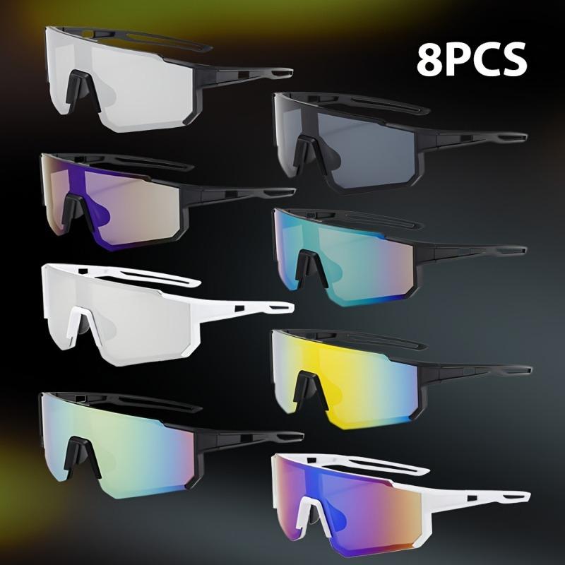 8pcs Lightweight Large Frame Goggles Sports Protective Goggles Unisex Goggles Suitable for Sports Enthusiasts