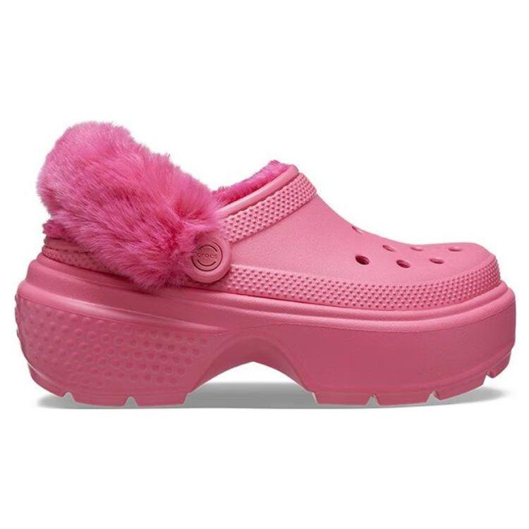 Crocs Eva Comfortable Trendy Snow House Warm Cotton Clogs Women Clogs Bright-Pink 208546-6VZ