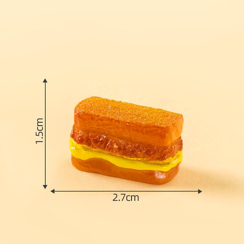 1Pc Miniature Resin Food Play Mini Burger Kitchen Scene Simulation Creative Doll Accessories Ornament Dollhouse Hamburger