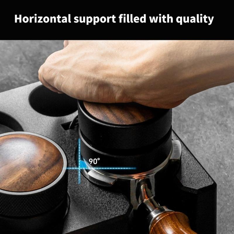 Coffee Tamper Station Coffee Portafilter Holder Tamping Station Coffee Portafilter Organizers ABS Texture for Coffee