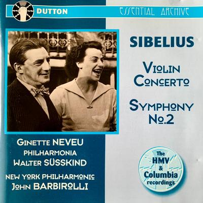 CD SIBELIUSA, NEVEU, SUSSKINDA; BARBIES - Koncert skrzypcowy / Symfonia nr 2 G CDEA5016 Dutton 1998 Wielka Brytania Klasyczna Używana