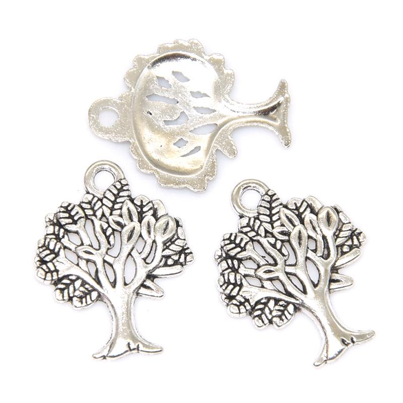 Handmade Retro Alloy Tree of Life Jewelry Set: Pendant, Necklace, Bracelet, Earrings A2-435