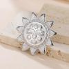 Womens Jewelry Four Petal Flower Brooch French Style Stainless Steel Gold Color Trendy Pin for Wedding Office Gift