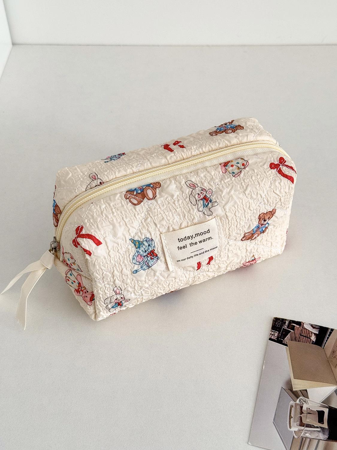 

Косметичка великої місткості з милим мультяшним тваринним принтом, що перетинає кордон