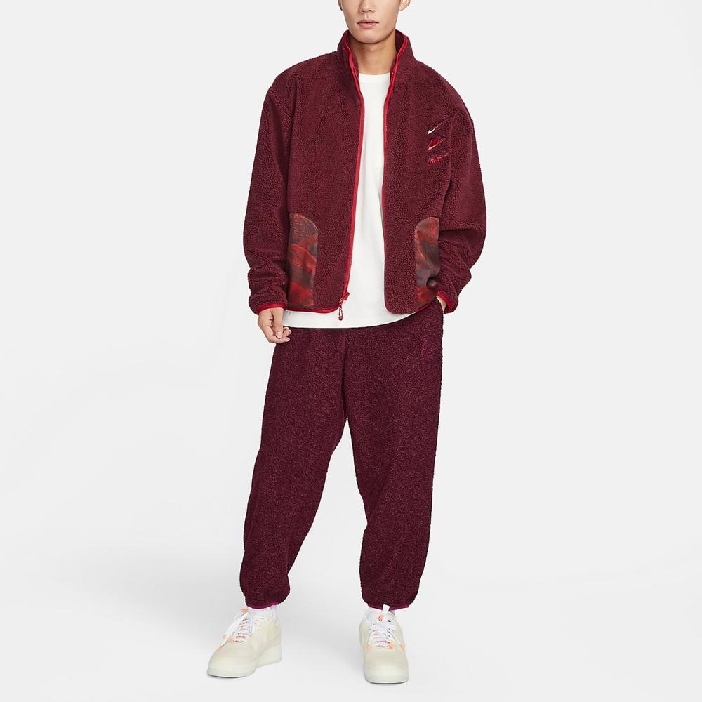 New Nike FW23 Velvet feel Coat Men's Team Red Color FZ6194-677