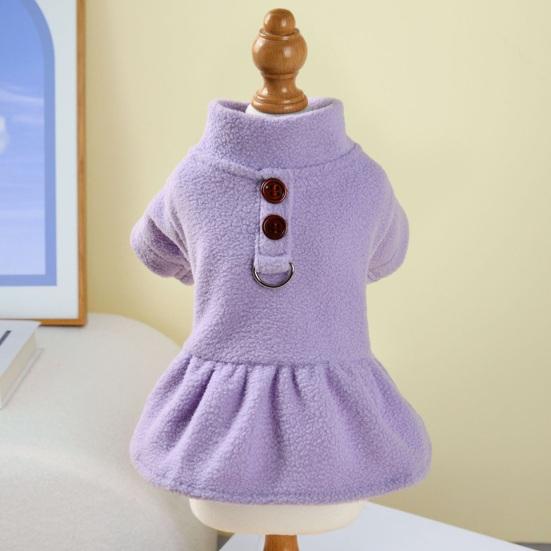 Yousheng Haustierkleid Bequeme Hunde Winter warme Kleidung Modischer Katzen Pullover Rock mit Traktionsring Haustierbedarf