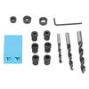 Woodwork Pocket Hole Jig 15 degrees  Aluminum Alloy Angle Carpentry Locator Jigs for Drilling14Pcs Set