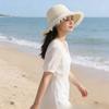 Cross-border Hot-selling Summer Sun Hat Japanese Handwoven Big Brim Bucket Hat Korean Version Fashion Temperament Sun Hat