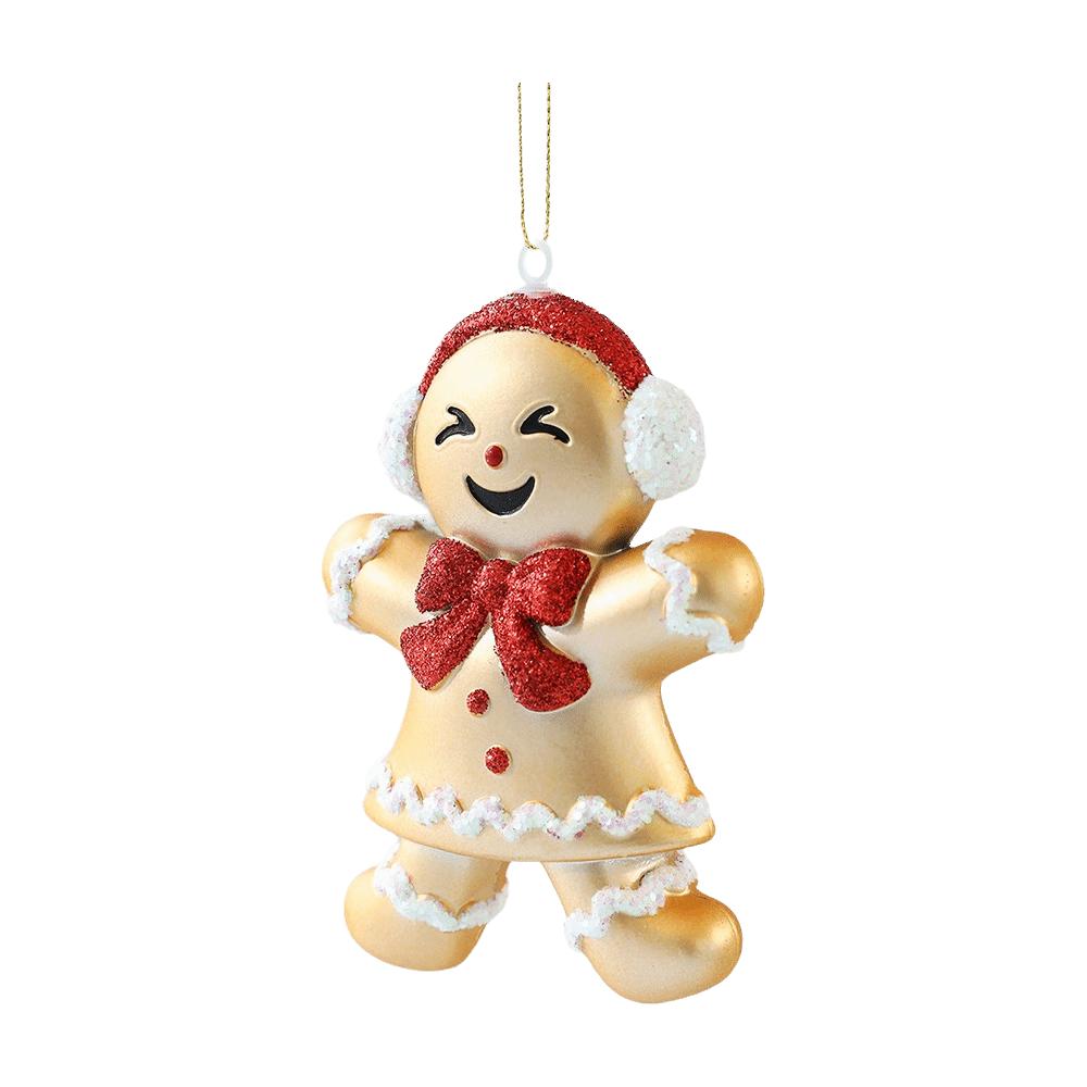 Gingerbread Man Christmas Hanging Decoration Gold Party Atmosphere Decoration  Gift