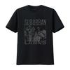 Vintage Design Suburban Lawns White T Shirt Vintage Washed Slightly Designer Clothes Casual Unisex Top For Everyday Wear Homme