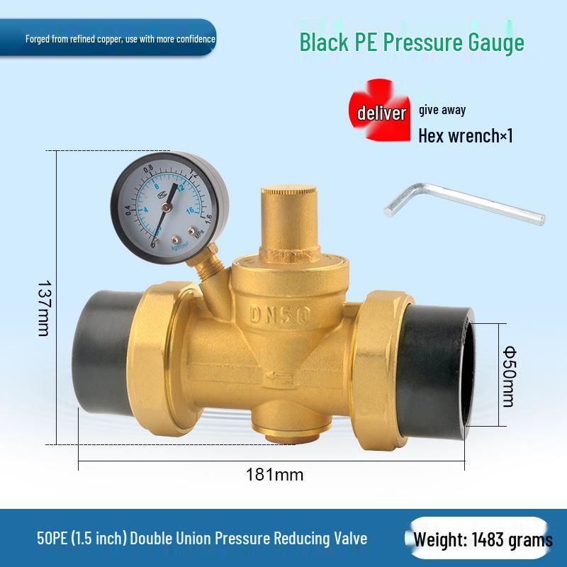 Water Pipe Pressure Reducing Valve for Home Heaters - PPR20/25/32, 4-Point PE Fitting