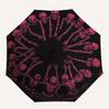 Spooky Skeleton Circle Dance Wall Art PrintUmbrella with Cute Design, Portable 3-Fold Compact Umbrella for Men & Women, Valentine's Day Mother's Day H