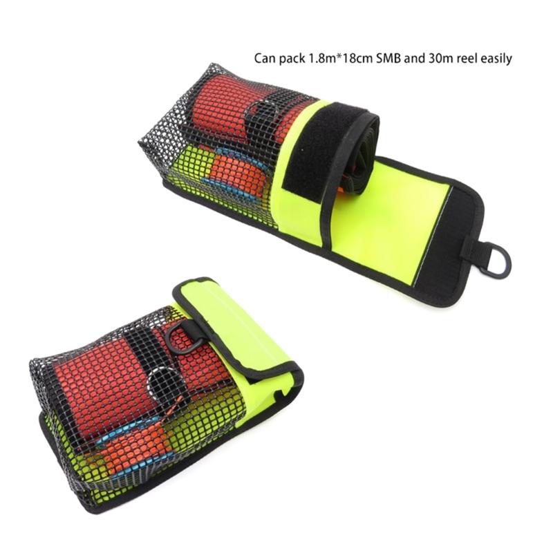 Buoys Mesh Storage Pocket Divings Gear Bag Finger Reel Safe Surface Marker