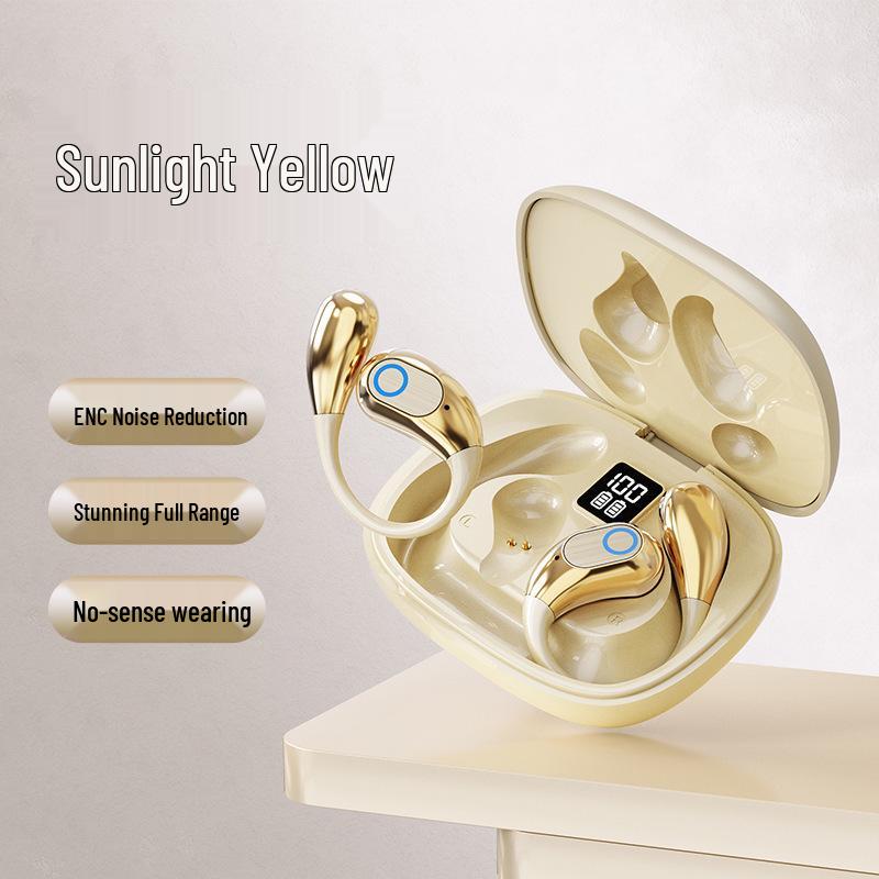 OWS Bone Conduction Bluetooth Headphones: Wireless In-Ear Sports with Long Battery Life and Digital Display