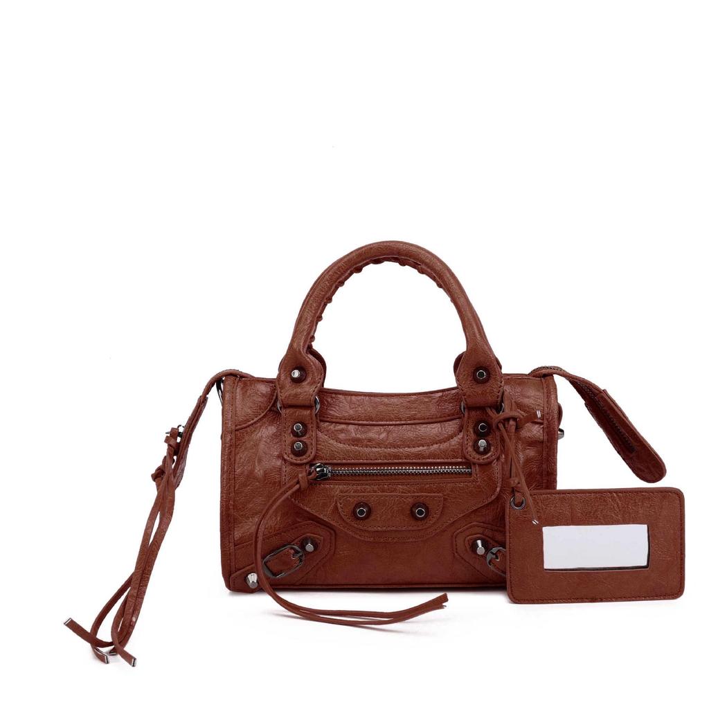 Women's Mini Crossbody Tassel Bag - Medium/Small Size, Motorcycle Style