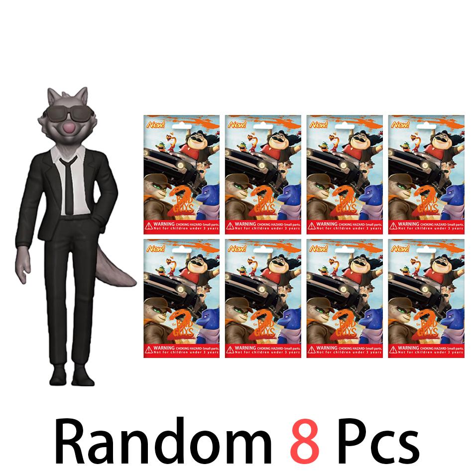 24Pcs Bag The Bad Guys Alliance Handmade Big Bad Wolf Greedy Snake Cartoon Anime Peripheral Doll Gift