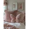 Butterfly Throw Pillow, Pink Butterfly-Shaped Glitter Velvet Stuffed Cushion Shiny Spring Decorative Animal Pillow for Couch Living Room Bed
