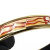 Used HERMES Bracelet Emaille PM Metal 22g Multicolor Gold Sailing Ship