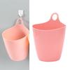 Hanging Trash Can Mini Multifunctional Space Saving Plastic Hanging Storage Bucket for Desktop
