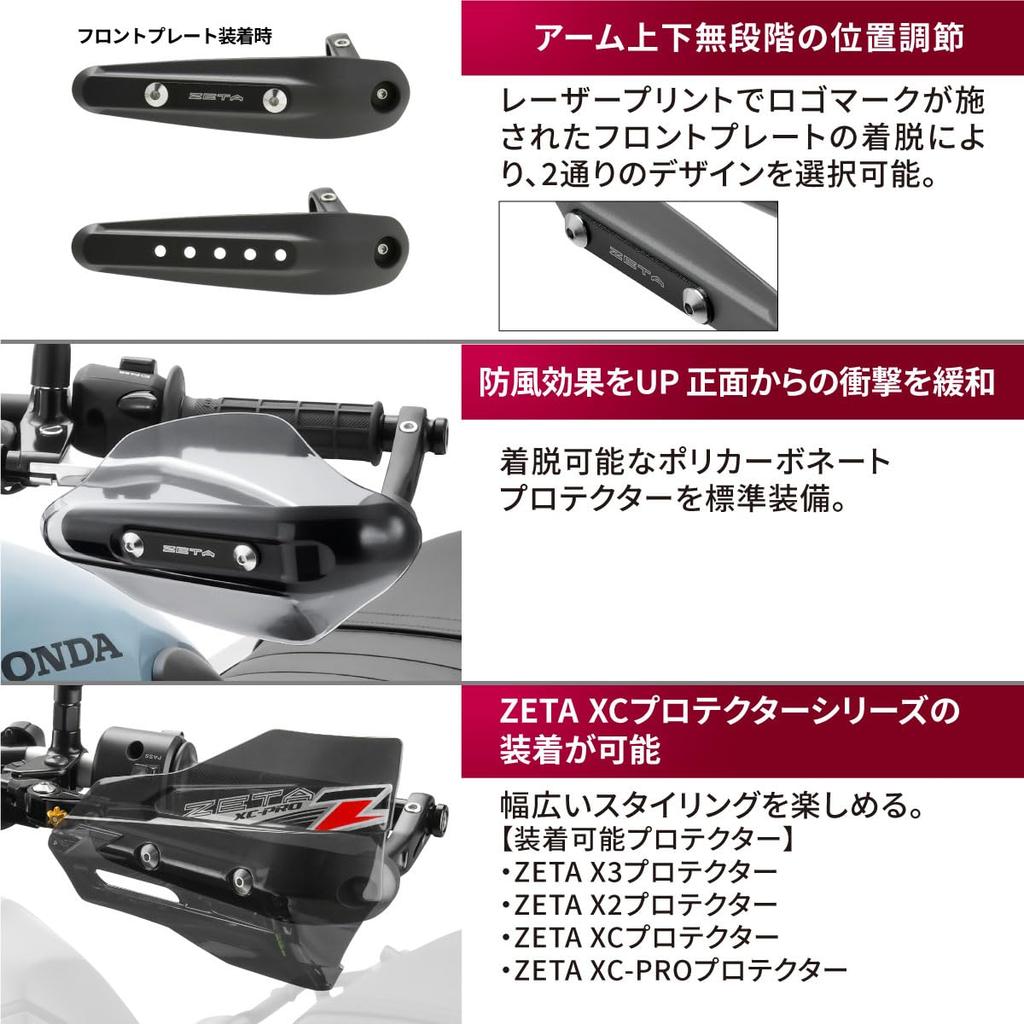 ZETA RACING Sonic Handguard Optional PC D3084 Protector, Smoke,