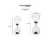 Magnetic Hourglass Timer Decorative Office Desktop Ornament with Quicksand Bottle