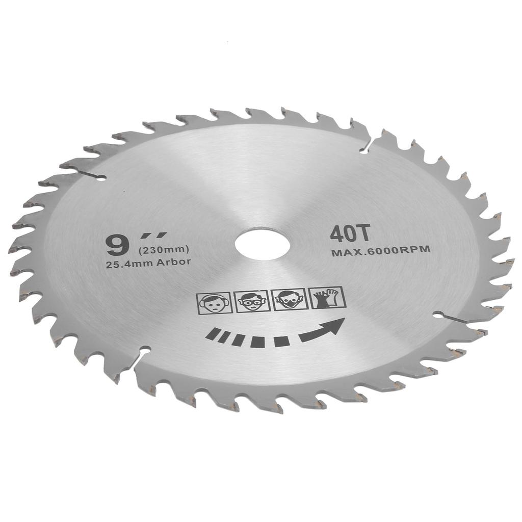 Saw Blade Alternate Teeth Sharping Woodworking Carbide Cutting Tools 9 X 40T 230mm