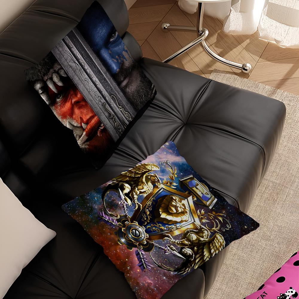 Game World Of Warcraft Personalized Picture Text Home Decorative Pillows Household Gifts 45X45Cm