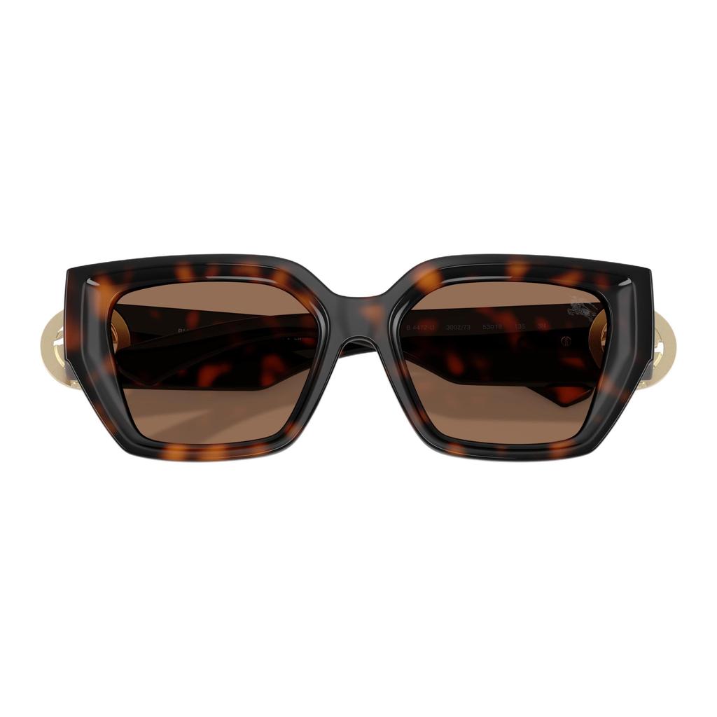 Burberry 4472U Logo Frame Irregular Sunglasses Unisex Sunglasses Black 0BE4472U
