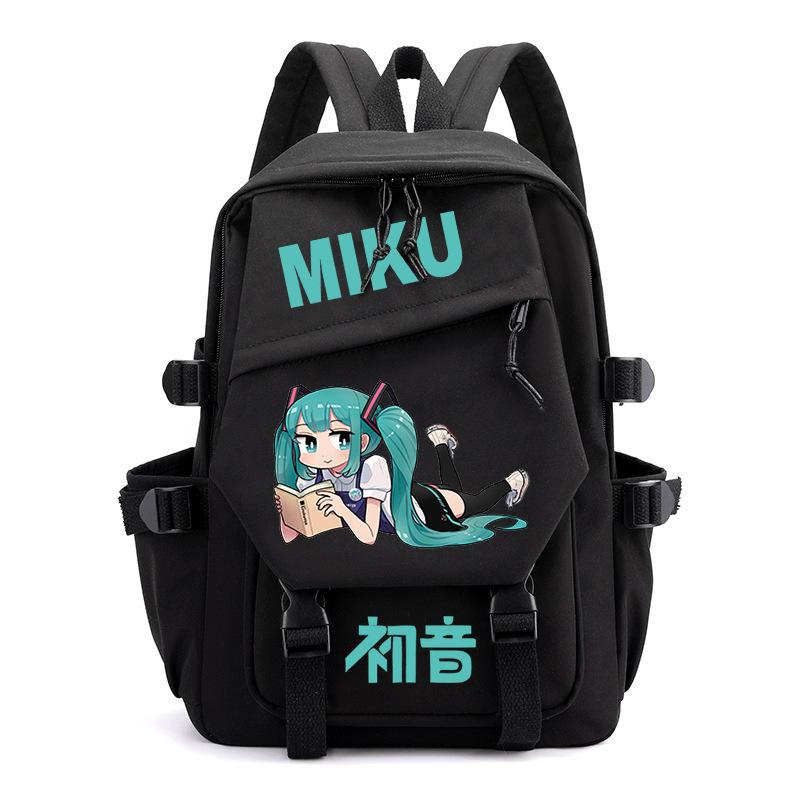 Hatsune Future Versatile Backpack Junior High School Girls Reduce Burden School Bag High School Students Casual Backpack