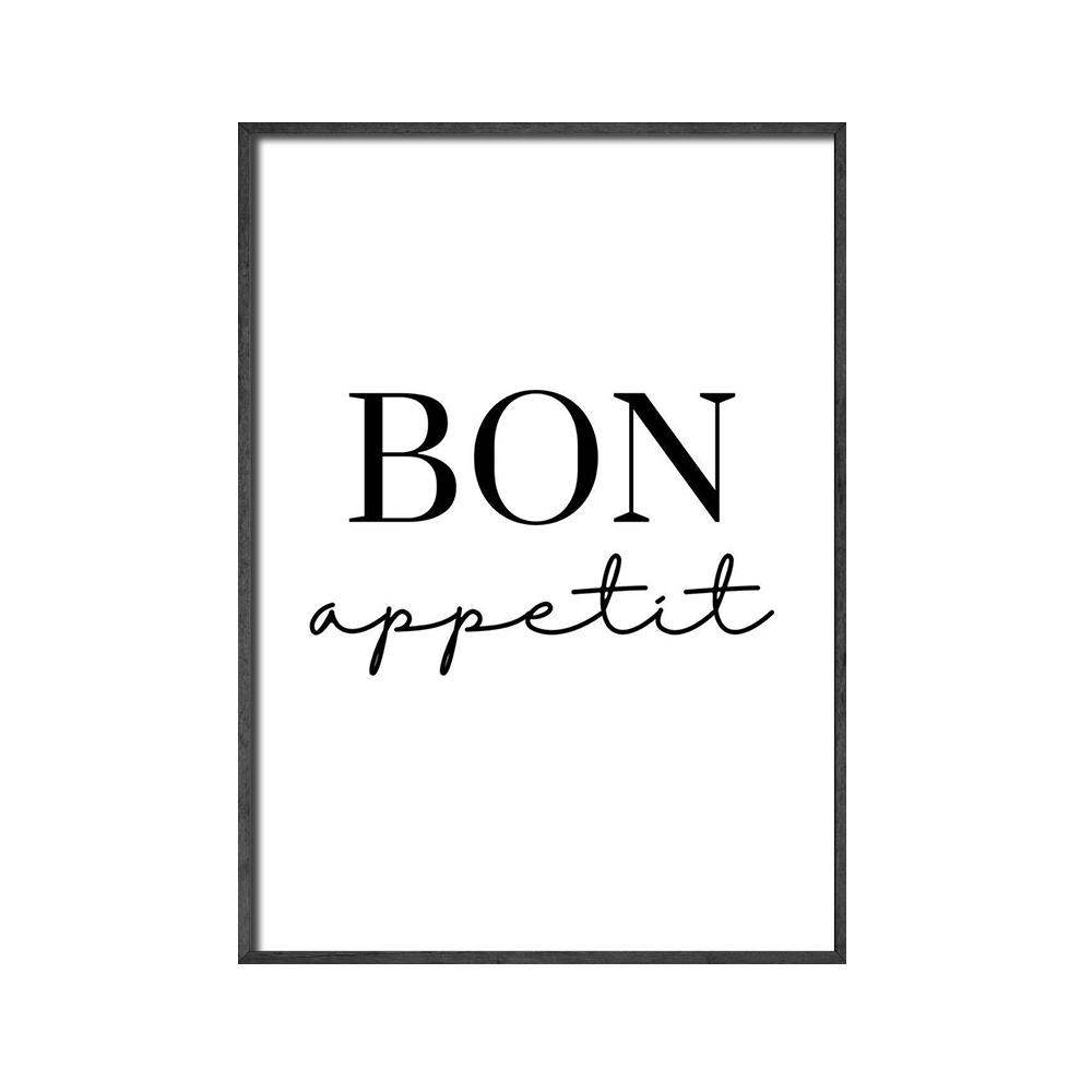 

Коктейль Хорошая еда Хорошее настроение Бон Цитаты Настенная живопись Холст Картина Плакат Черно-белая печать Настенные картины Декор кухни 21x30cm No Framed