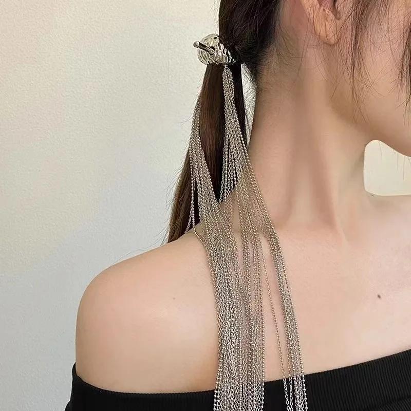 Cold and Distinctive Long Tassel Hairpin High-end Feel New Chinese-style Ponytail Hairpin Exaggerated Hairpin Hair Accessory New