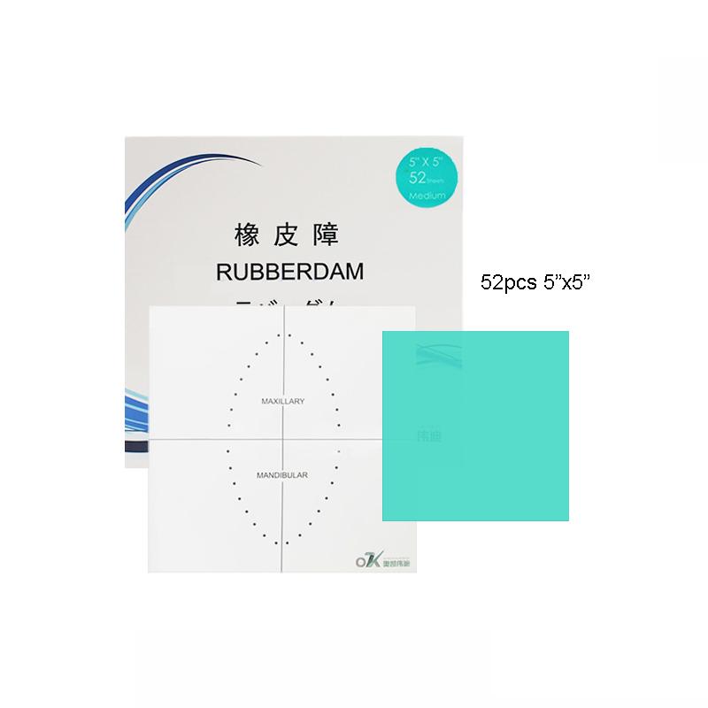 

Нестерильные высококачественные стоматологические коффердамы из натурального каучукового латекса, антиаллергенные материалы для ухода за полостью рта 5x5 inch зелёный