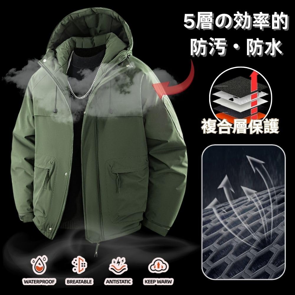 Wolass Windproof Unisex Long Solid Size M Men's Jacket, Outerwear, Windproof, Hooded, Water-Repellent, Lightweight, Casual, Sleeve, Color, Spring,