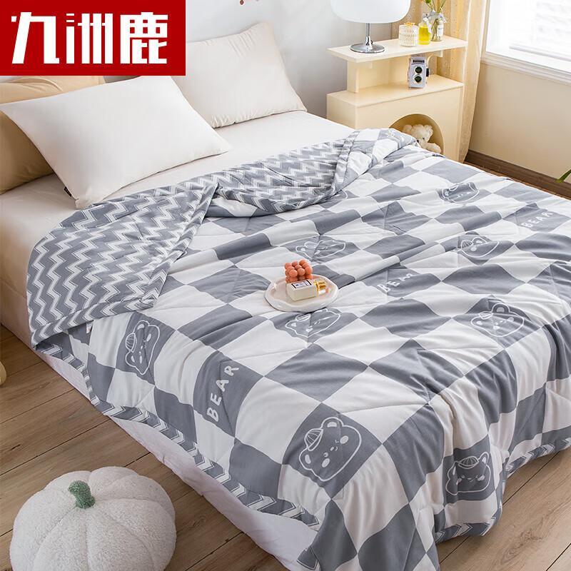 Jiuzhoulu Kids' Summer Thin Quilt - Chess Bear