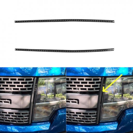 For Ford F-150 2009 Raptor Real Carbon Fiber Front Grille Both Sides Strip Trim