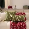 30x50cm Christmas Tree Embroidery Throw Pillowcase Cojines Cotton Linen Decor Sofa Cushion Cover Headboard Pillowcases