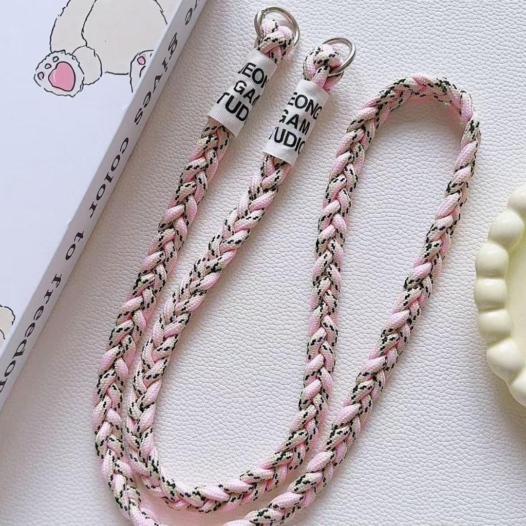 Colorful Crossbody Woven Phone Strap - Long Anti-Lost Lanyard & Bag Decoration