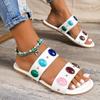 Women's Slippers 2024 Summer Soft Soled Flat Sandals for Outdoor Leisure and Comfort, Open Toed Women's Slippers Sandals