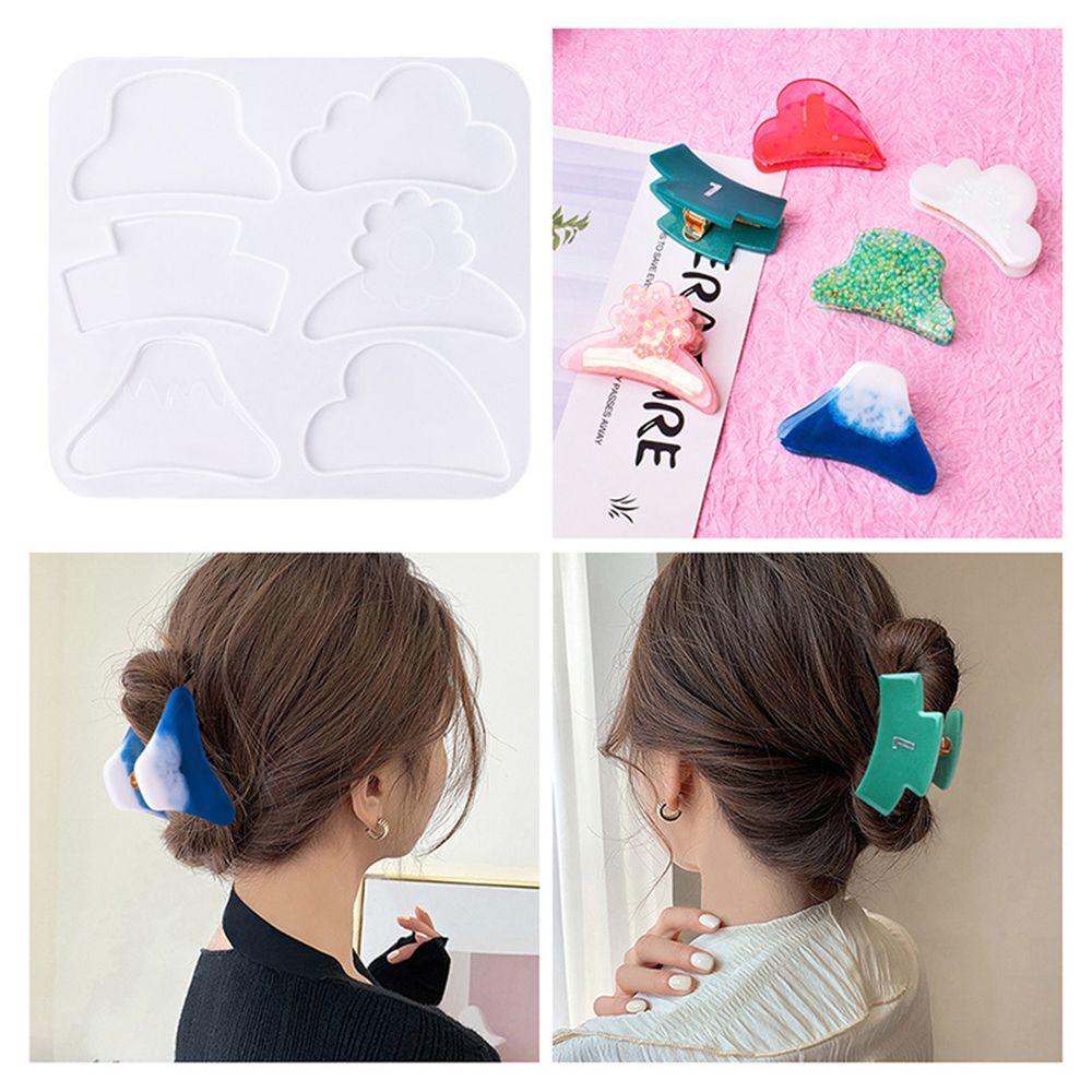 DIY UV Crystal Epoxy Hairpin Grasping Clip Silicone Mold Claw Clip Mould Hair Clamps