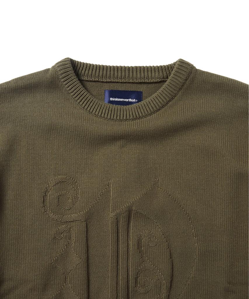 THISISNEVERTHAT Fortuna N-Logo Sweater Olive